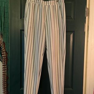SHEIN Black and White Joggers with Elastic Waistband